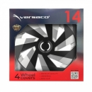  ���� 14" HUBCAP VECTOR RC SILVER BLACK AMIO ��� 4 ��� �� ����� 